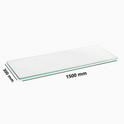 1500mm*300mm*6mm-Clear Tempered Glass Shelf Panel Storage Sheet Shelving Display Bathroom Shelves
