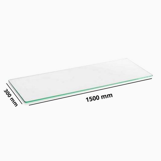 1500mm*300mm*6mm-Clear Tempered Glass Shelf Panel Storage Sheet Shelving Display Bathroom Shelves