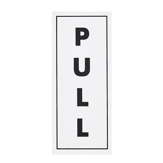 White/Black Self-Adhesive Signage-PUSH/PULL