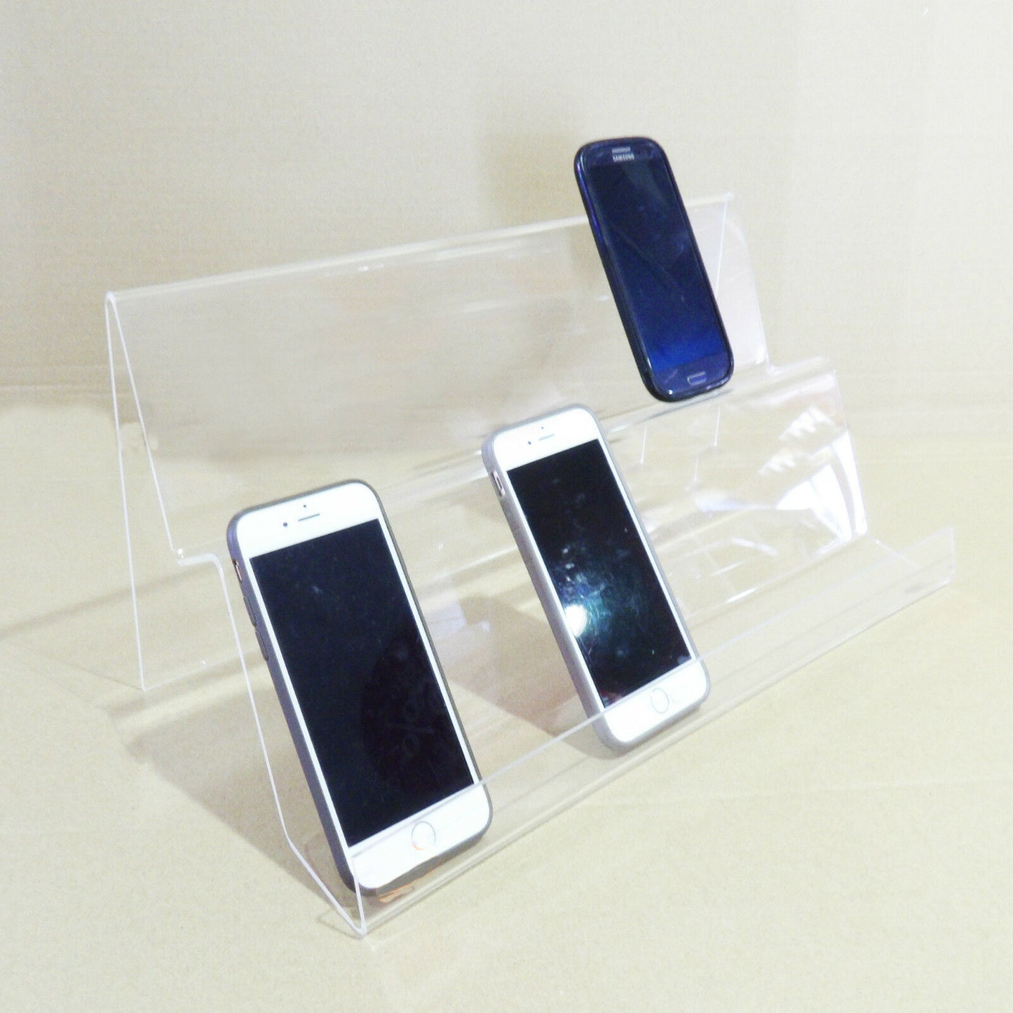 Acrylic Display Stands 2 Tier & 3 Tier for Mobile Phones and Jewllery Showcase
