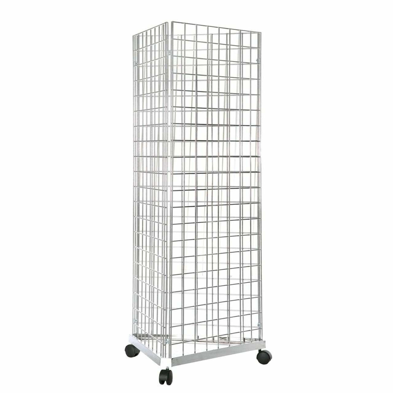 4ft Three-Way Grid Mesh Stand With Euro Hooks Included