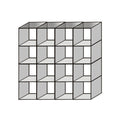 New Toughen Glass Cube Display Set Counter Top Or Free Standing Displays Size 16