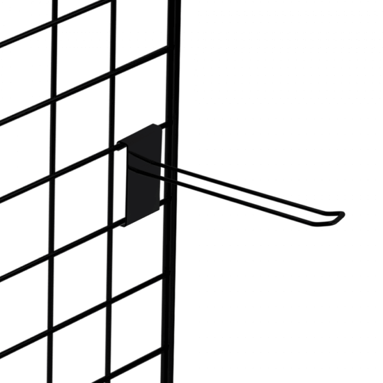 6" Inch Heavy Duty Euro Hooks/prong Grid Mesh Retail Display Black
