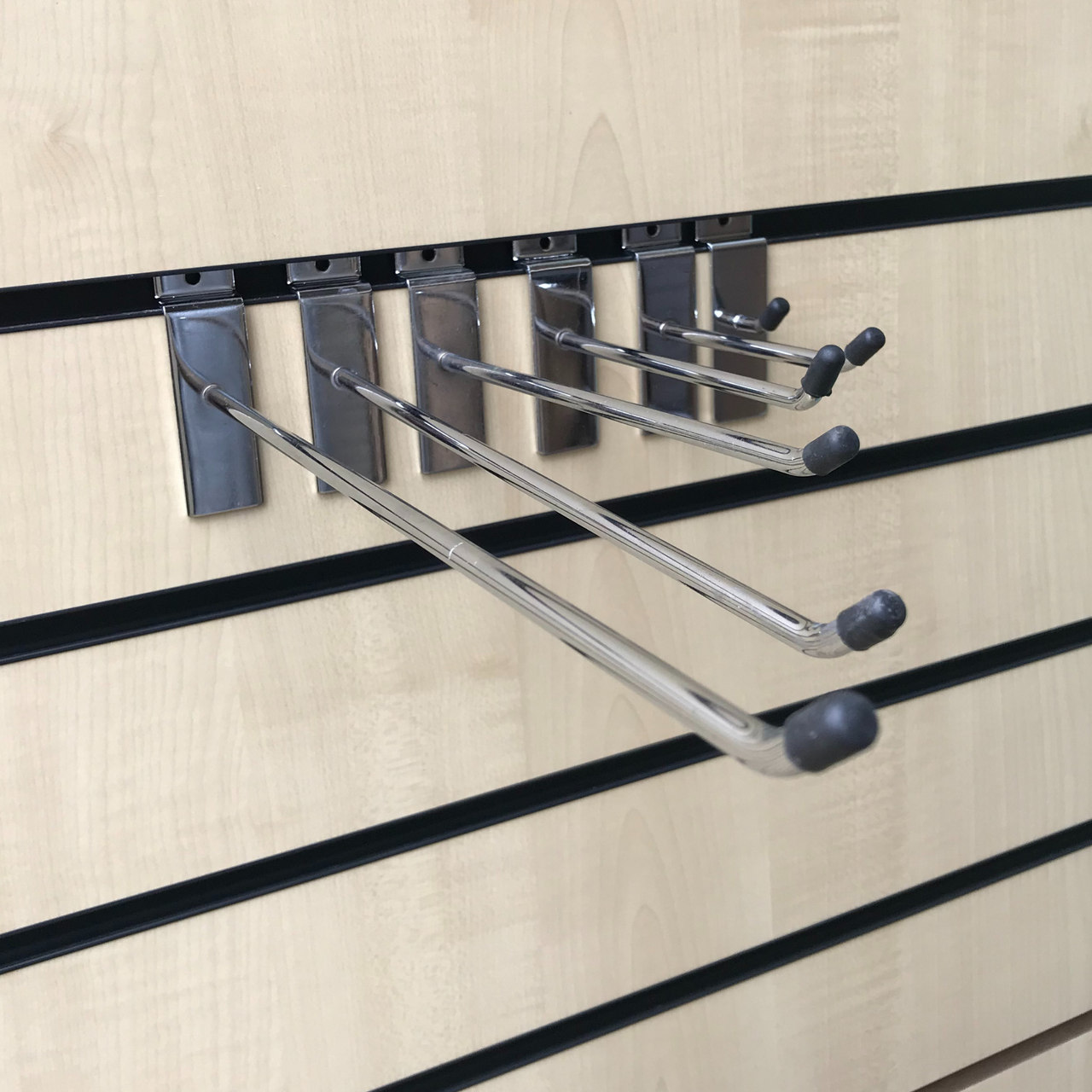 10" 45 Degree Slatwall Hooks Accessory Single Prong Shop Display (10 Inch)