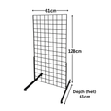 New 4ft Black Grid Panel - Heavy Duty Mesh with T-Leg for durable displays