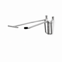 10 Inch Heavy Duty Chrome Single Prong Pegboard Hook with Overhead Arm for Price Holder