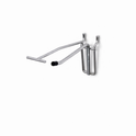 10 Inch Heavy Duty Chrome Single Prong Pegboard Hook with Overhead Arm for Price Holder