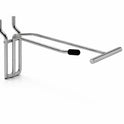 10 Inch Heavy Duty Chrome Single Prong Pegboard Hook with Overhead Arm for Price Holder