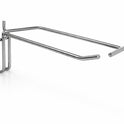 12 Inch Heavy Duty Chrome Single Prong Pegboard Hook with Overhead Arm for Price Holder