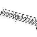 5ft H-Shape Grid Mesh Gondola Display Stand with Wheels – Double-Sided Retail Gridwall Merchandiser with Shelves