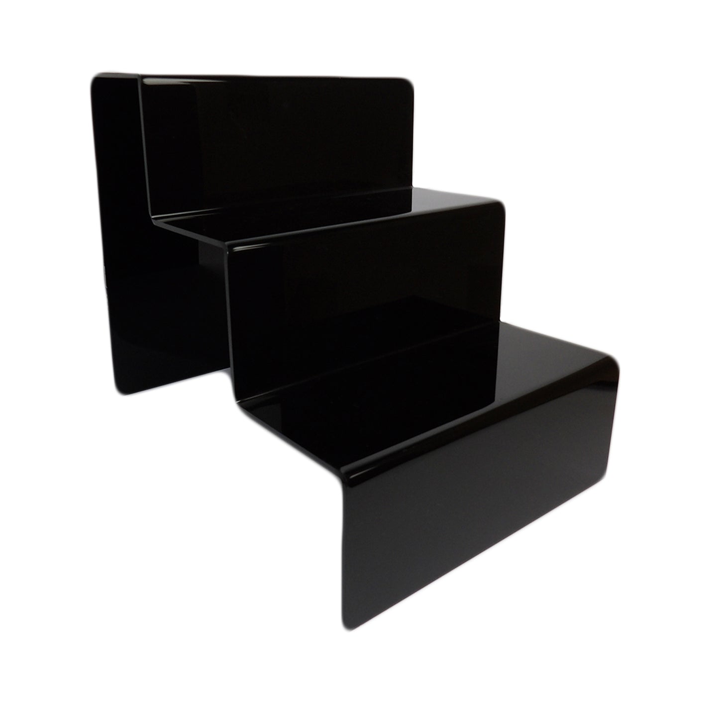 Three-Tier Coloured Acrylic Retail Display Stand For Product Showcase