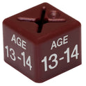 50x Children/kids Clothes Age Size Cubes From "Age 1-2" To "Age 13-14" And Month