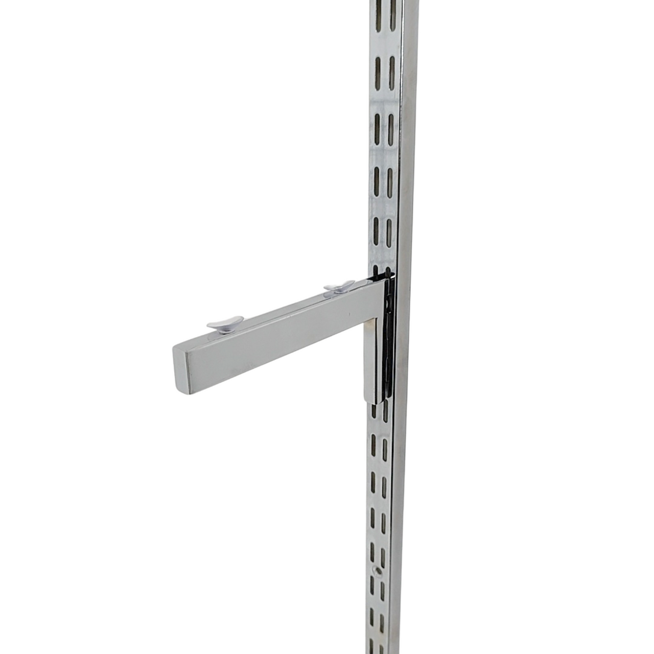 1x Chrome Glass Shelf Bracket For Upright With Suction Pads