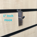 1" 45 Degree Slatwall Hooks Accessory Single Prong Shop Display (1 Inch)