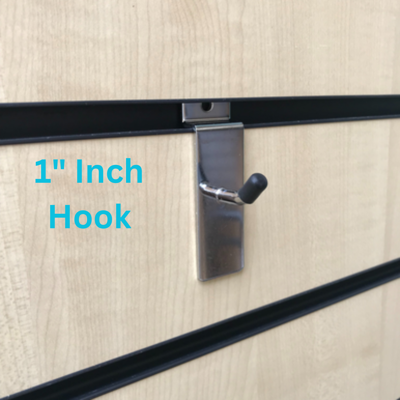 1" 45 Degree Slatwall Hooks Accessory Single Prong Shop Display (1 Inch)