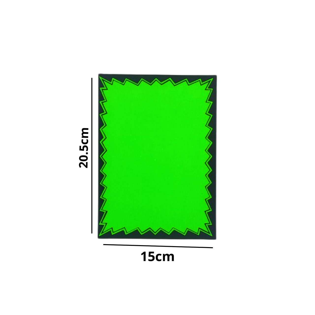 Dayglo Cards - Green Coloured Pack with Black Border