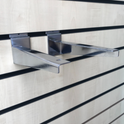 Wooden Shelf Brackets (Pair) For Slatwall Shop Fittings Heavy Duty In Chrome