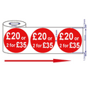 500x45mm Red Price Adhesive Stickers £20 Or 2 For £35