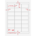 Multi-Purpose A4 White Self-Adhesive Labels 21 Label