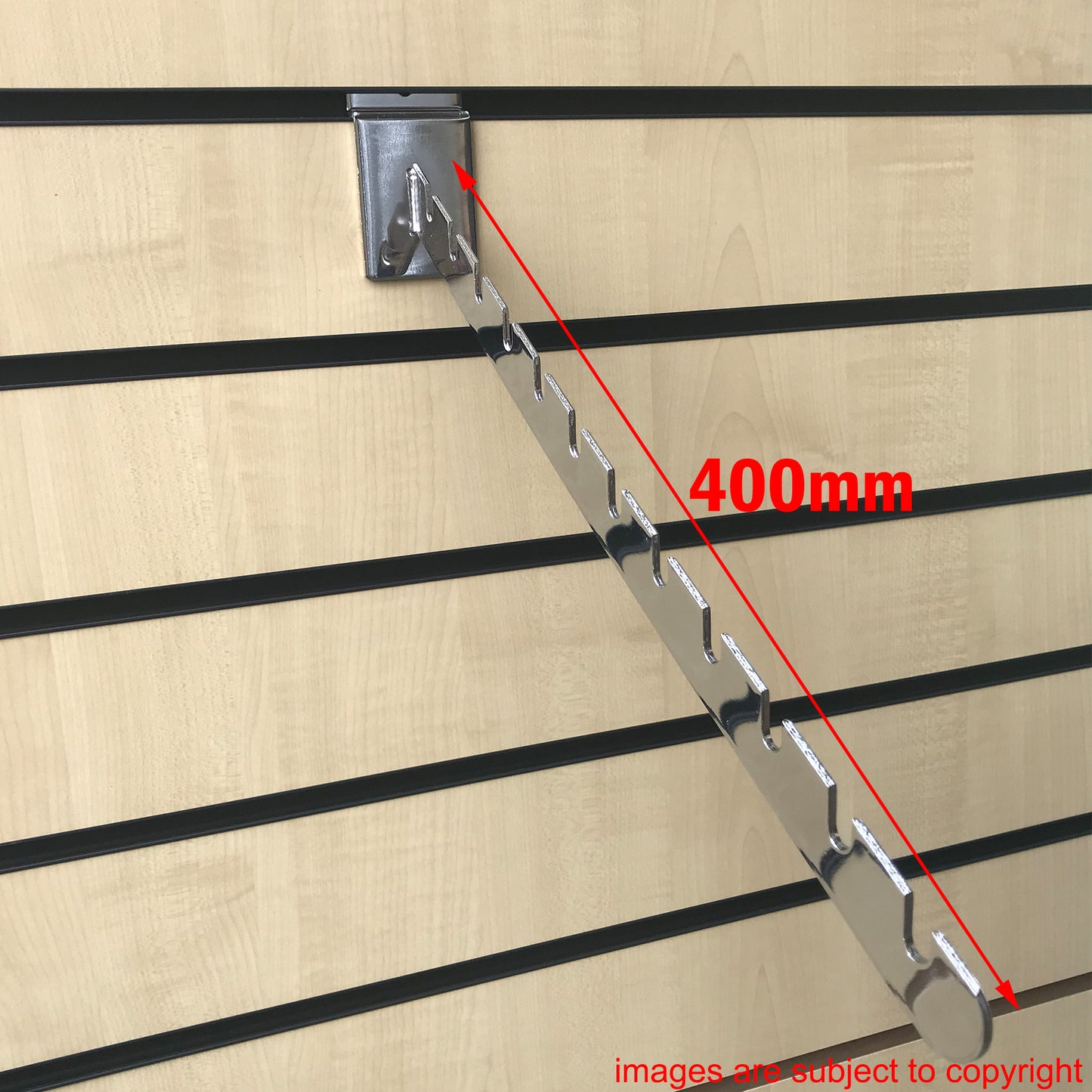 Slatwall Notched Waterfall Arm For Retail Clothes Display
