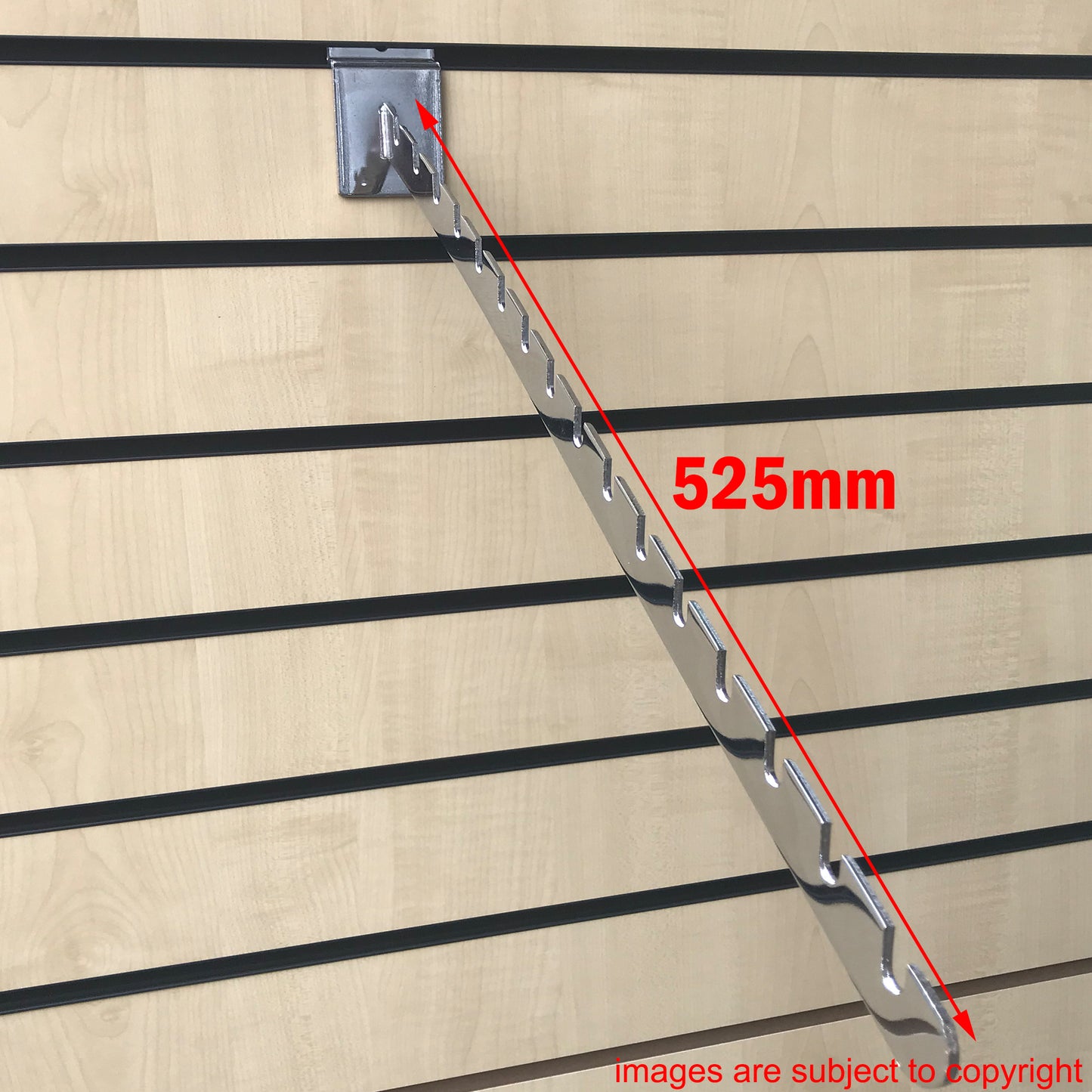 Slatwall Notched Waterfall Arm For Retail Clothes Display