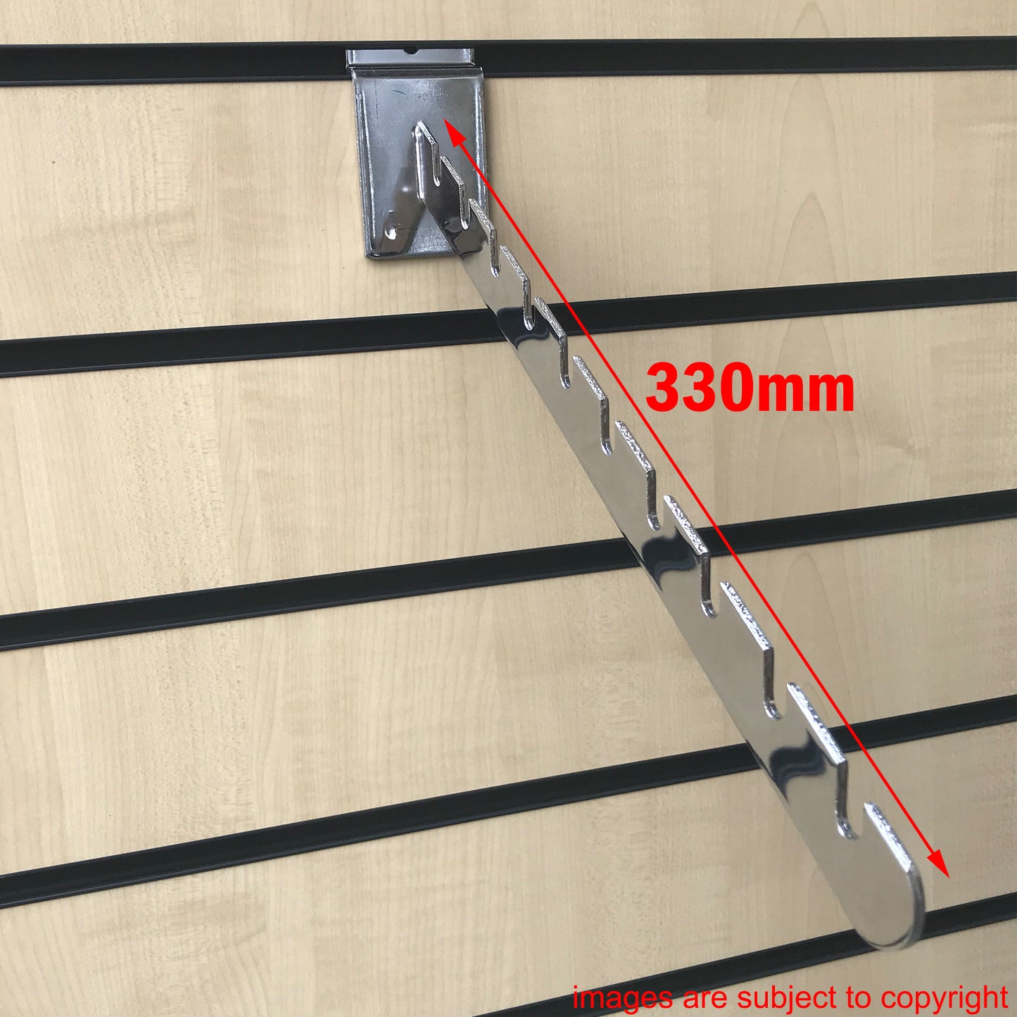 Slatwall Notched Waterfall Arm For Retail Clothes Display