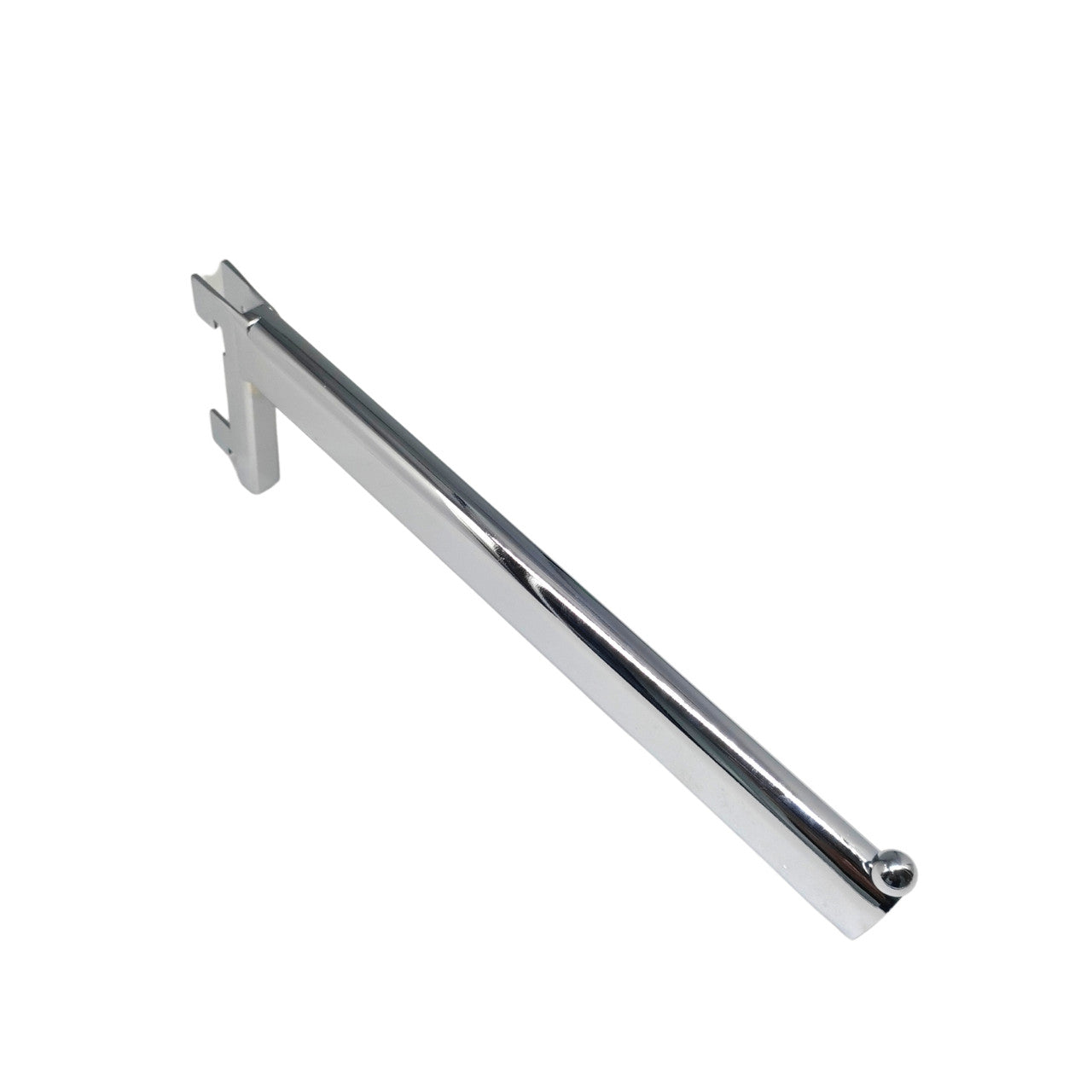 Chrome Straight Arm For Twin Slot Uprights For Retail Display Shopfittings