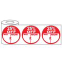 500x45mm Round Adhesive % Off Promo Stickers