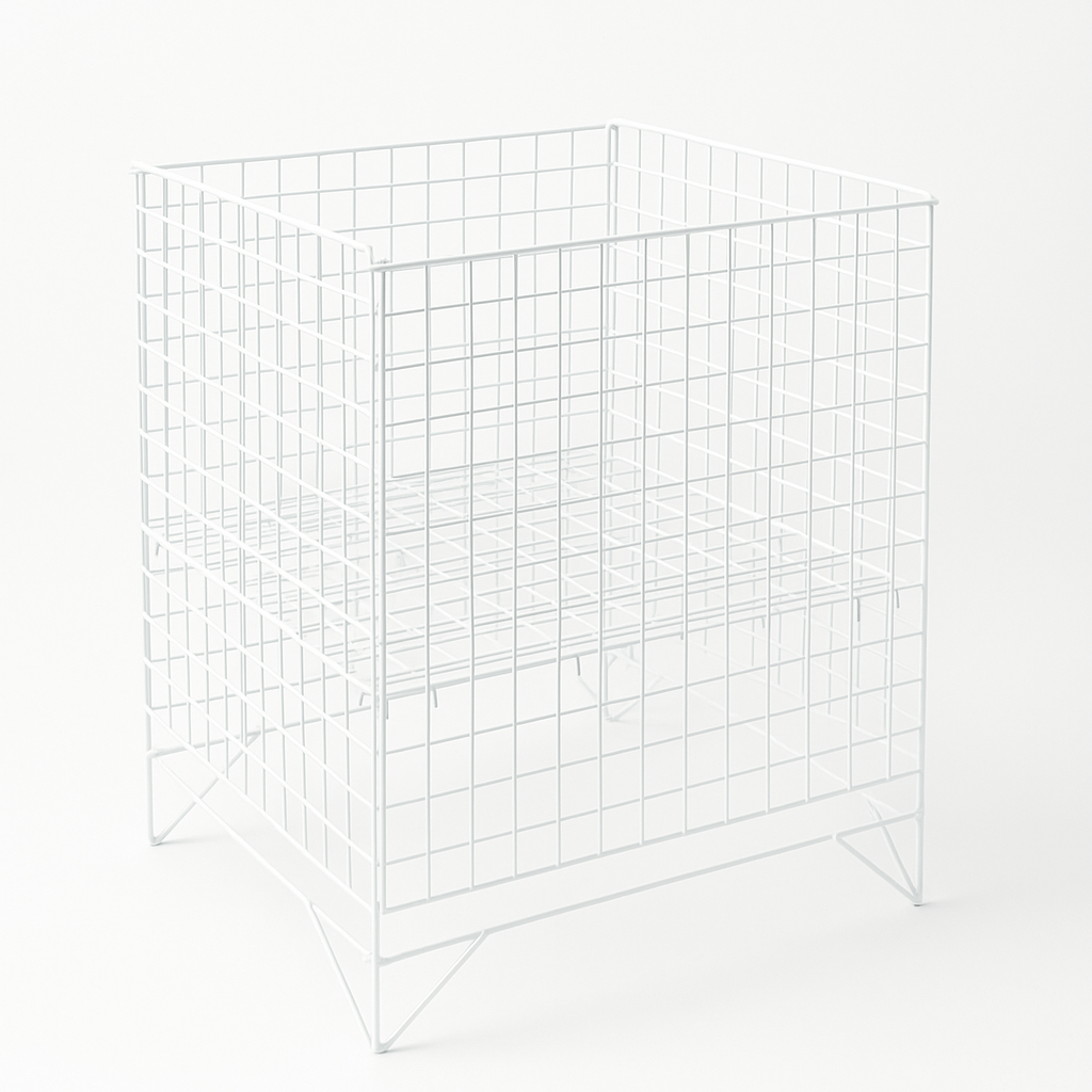 White Dump Bin Basket Retail Merchandising Display Storage Bin