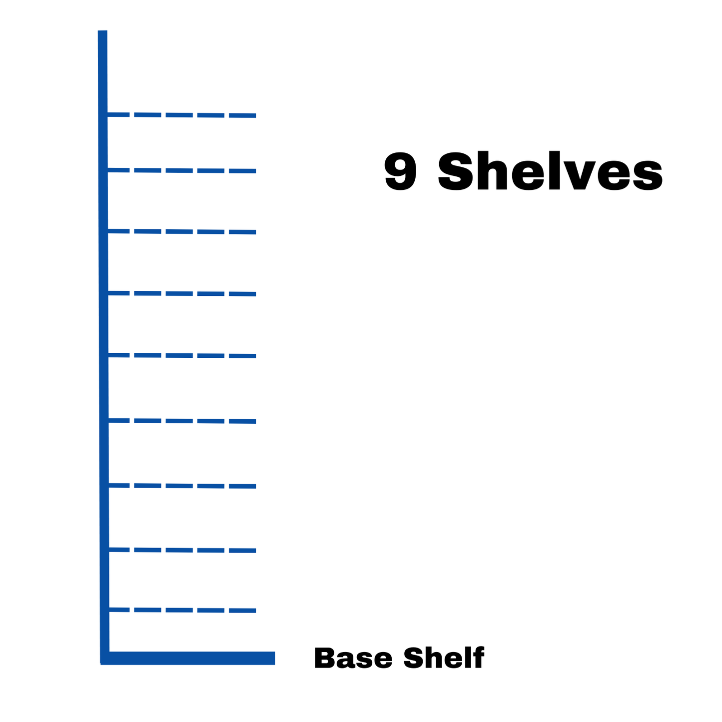 Retail Wall Shelving - H260cm x W125cm