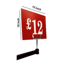 Red Display Cards Signs For Retail Shop Market Stall Rail Red Display Cards Signs - POS Sale