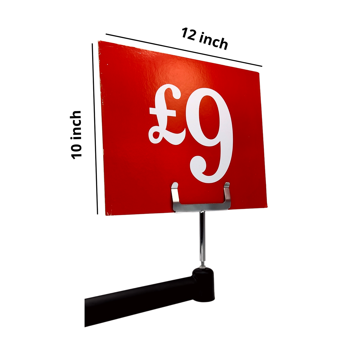Red Display Cards Signs For Retail Shop Market Stall Rail Red Display Cards Signs - POS Sale