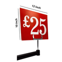 Red Display Cards Signs For Retail Shop Market Stall Rail Red Display Cards Signs - POS Sale