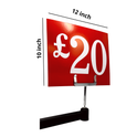 Red Display Cards Signs For Retail Shop Market Stall Rail Red Display Cards Signs - POS Sale