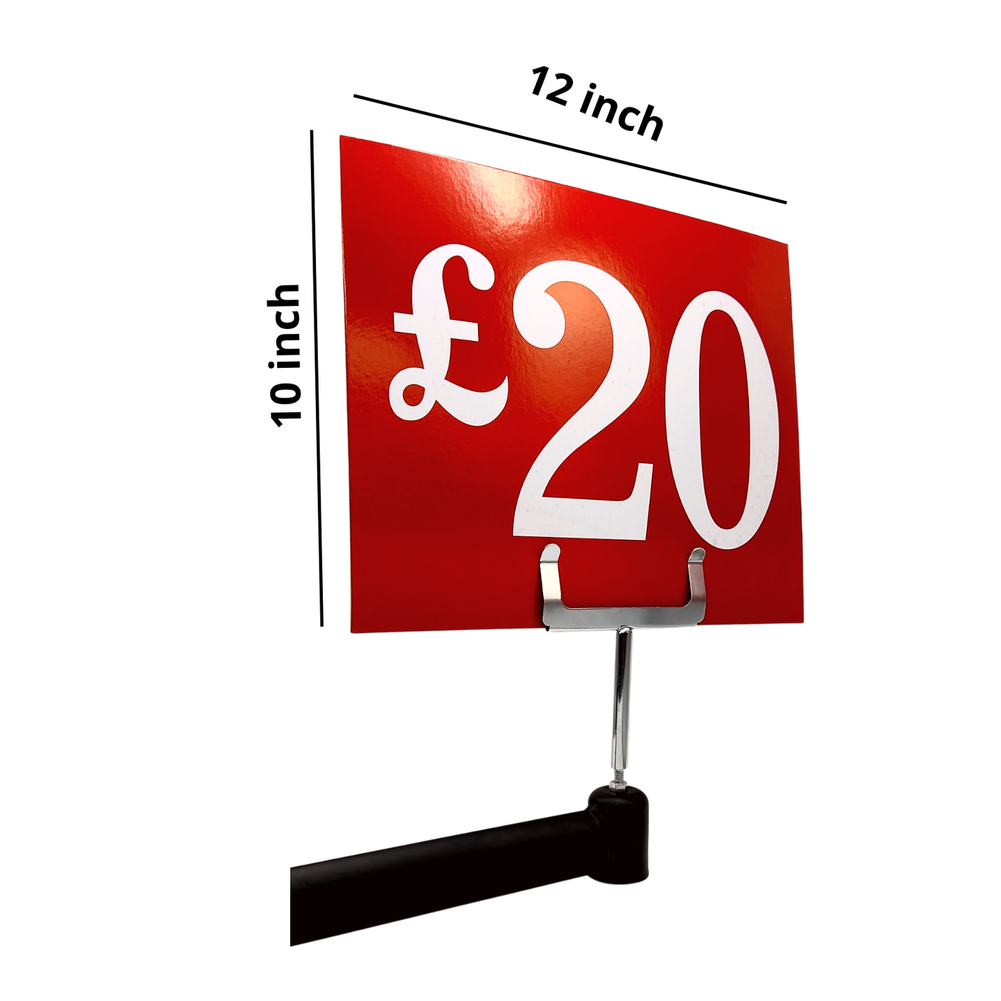 Red Display Cards Signs For Retail Shop Market Stall Rail Red Display Cards Signs - POS Sale