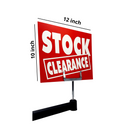 Red Display Cards Signs For Retail Shop Market Stall Rail Red Display Cards Signs - POS Sale