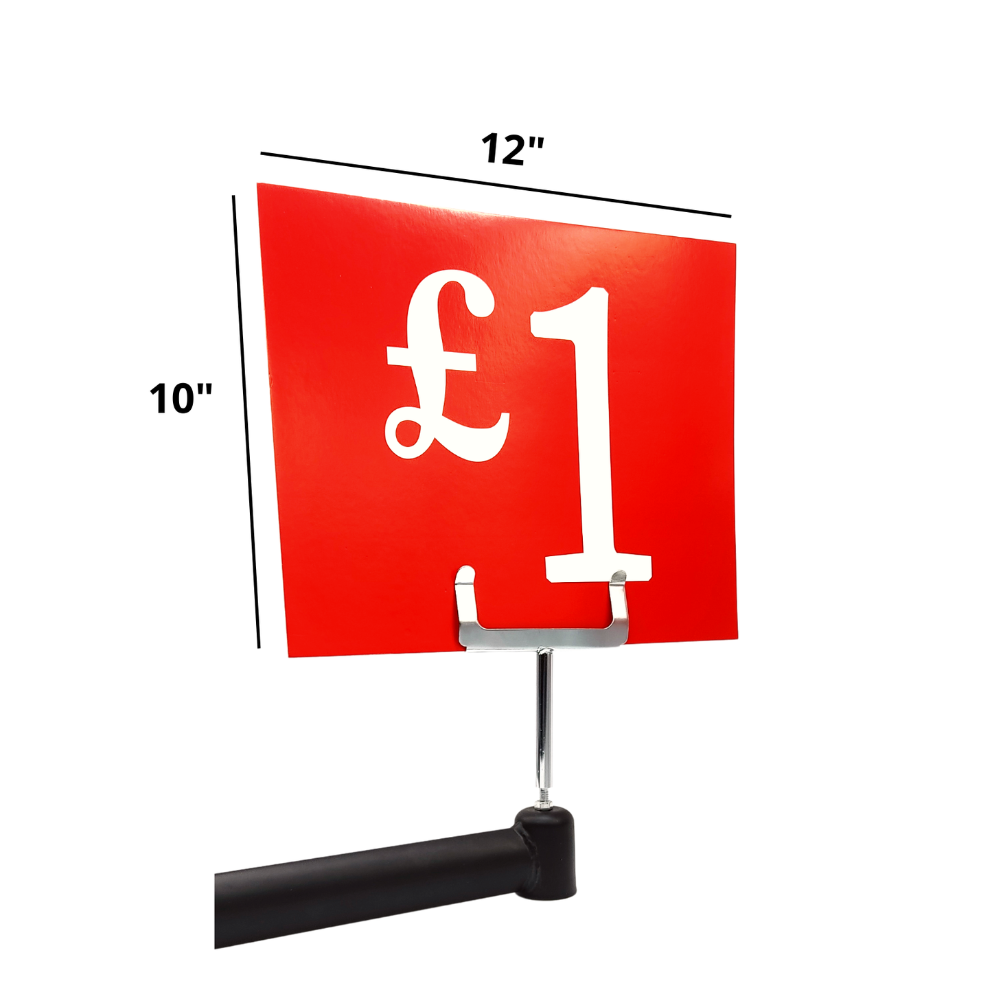 Red Display Cards Signs For Retail Shop Market Stall Rail Red Display Cards Signs - POS Sale