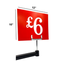 Red Display Cards Signs For Retail Shop Market Stall Rail Red Display Cards Signs - POS Sale