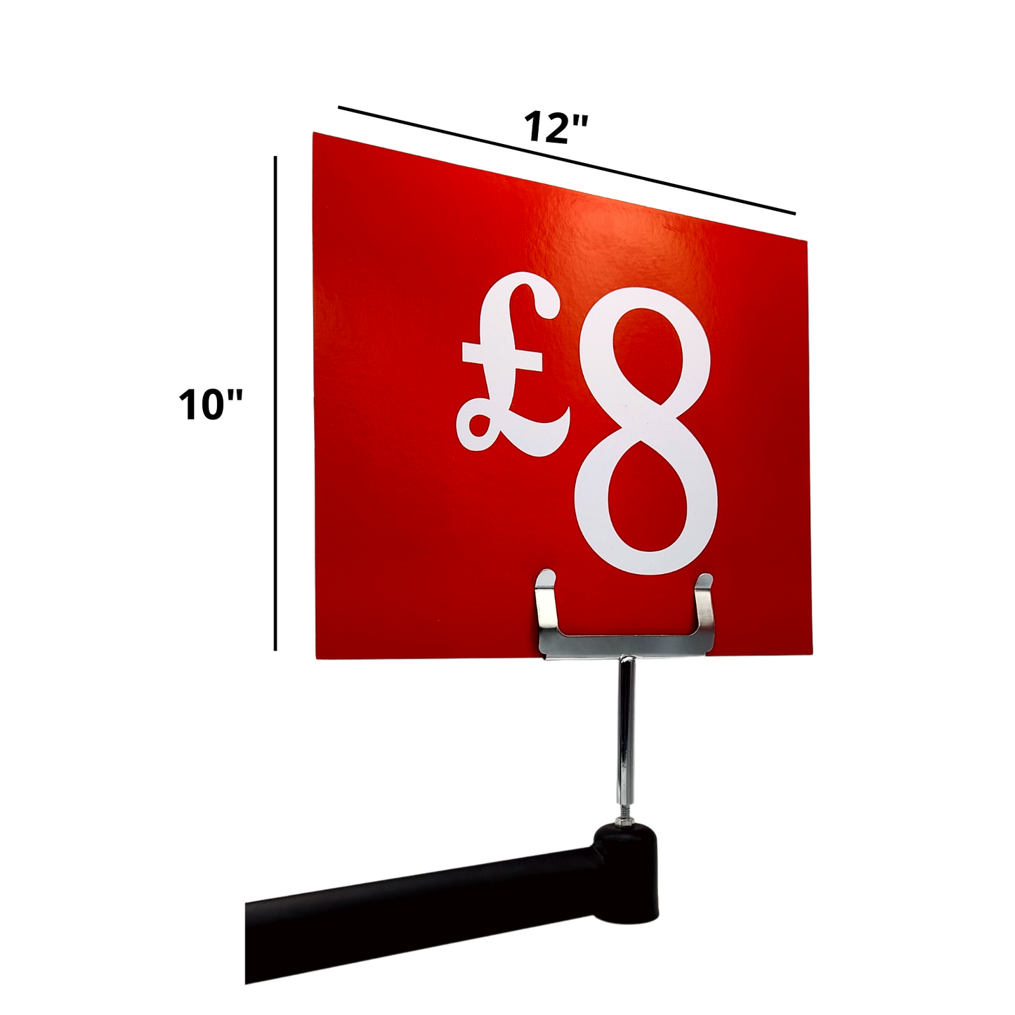 Red Display Cards Signs For Retail Shop Market Stall Rail Red Display Cards Signs - POS Sale