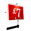 Red Display Cards Signs For Retail Shop Market Stall Rail Red Display Cards Signs - POS Sale