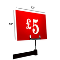 Red Display Cards Signs For Retail Shop Market Stall Rail Red Display Cards Signs - POS Sale
