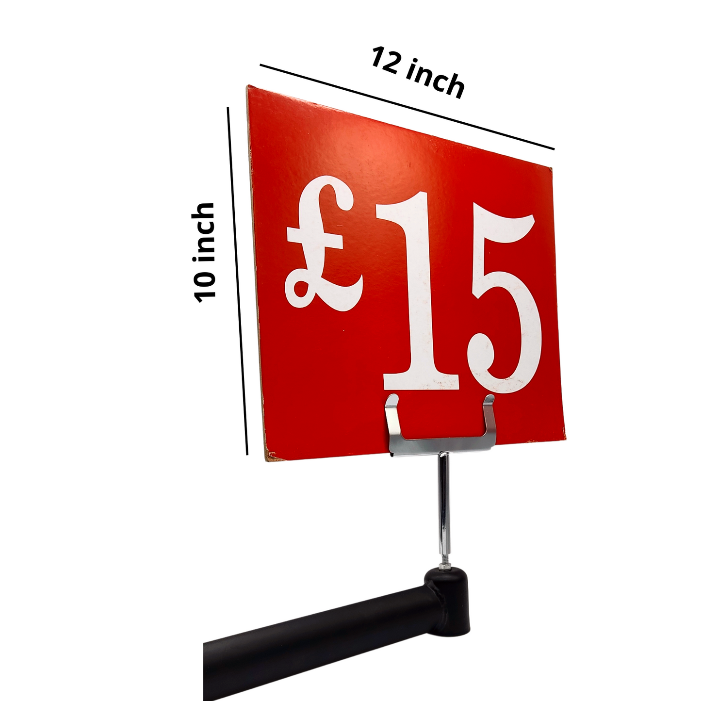 Red Display Cards Signs For Retail Shop Market Stall Rail Red Display Cards Signs - POS Sale