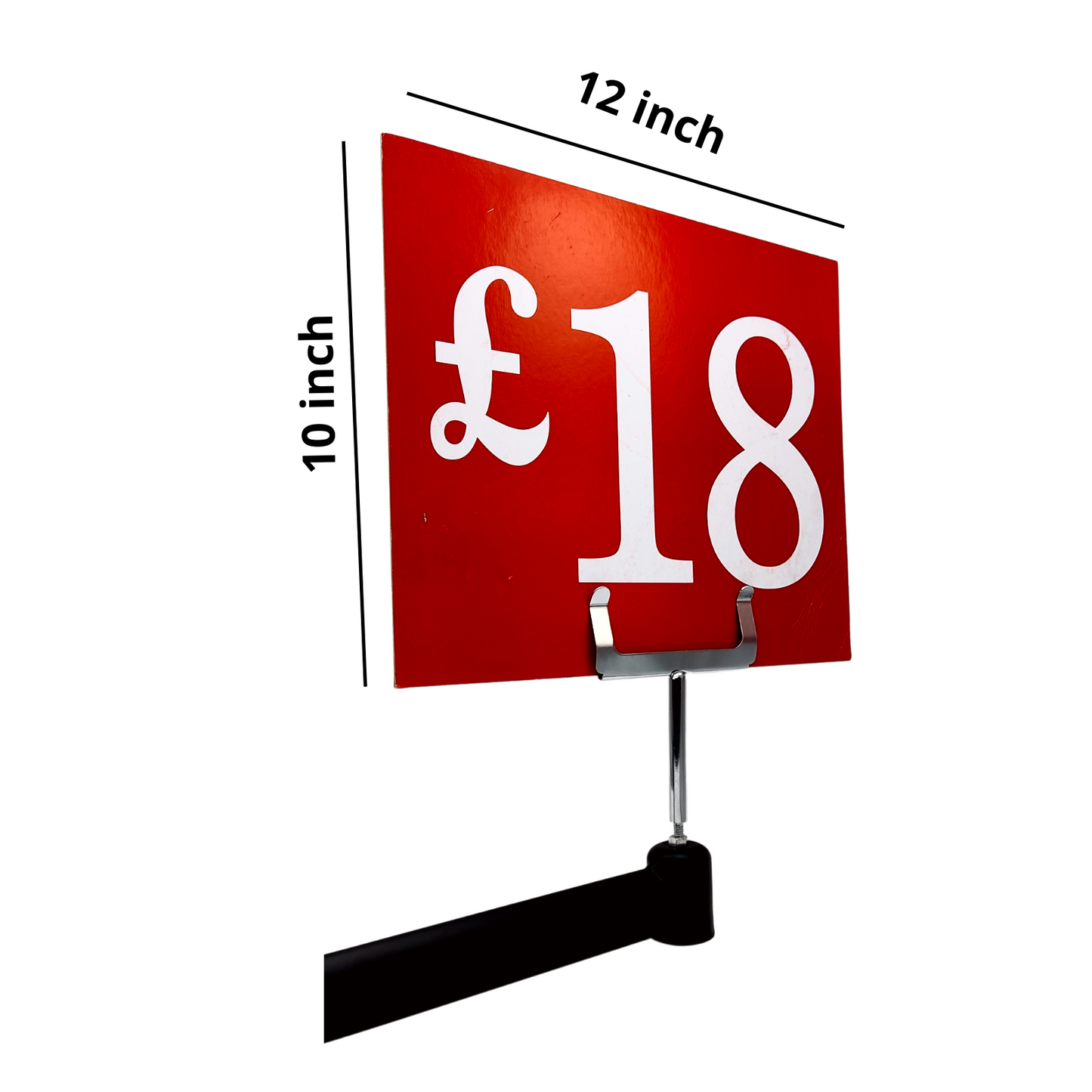 Red Display Cards Signs For Retail Shop Market Stall Rail Red Display Cards Signs - POS Sale