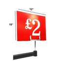 Red Display Cards Signs For Retail Shop Market Stall Rail Red Display Cards Signs - POS Sale