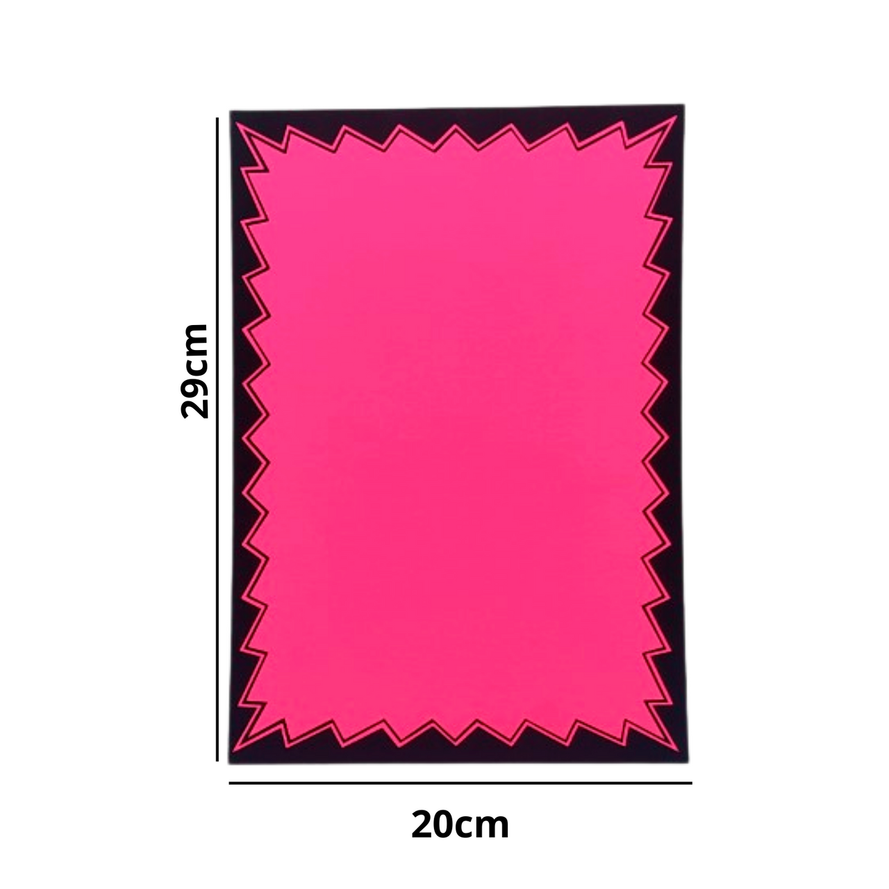 Dayglo Cards - Pink Coloured Pack with Black Border