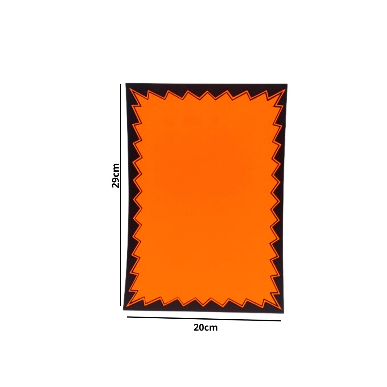 Dayglo Cards - Orange Coloured Pack with Black Border