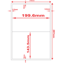 Multi-Purpose A4 White Self-Adhesive Labels 2 Label Dimensions