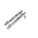 1x Chrome Glass Shelf Bracket For Upright With Suction Pads