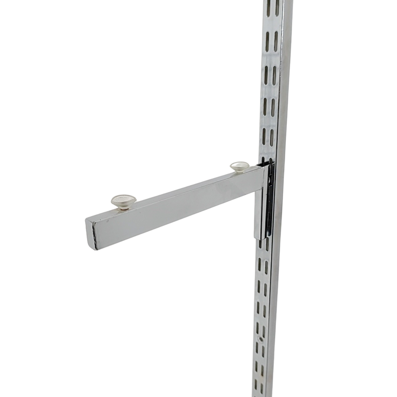 1x Chrome Glass Shelf Bracket For Upright With Suction Pads