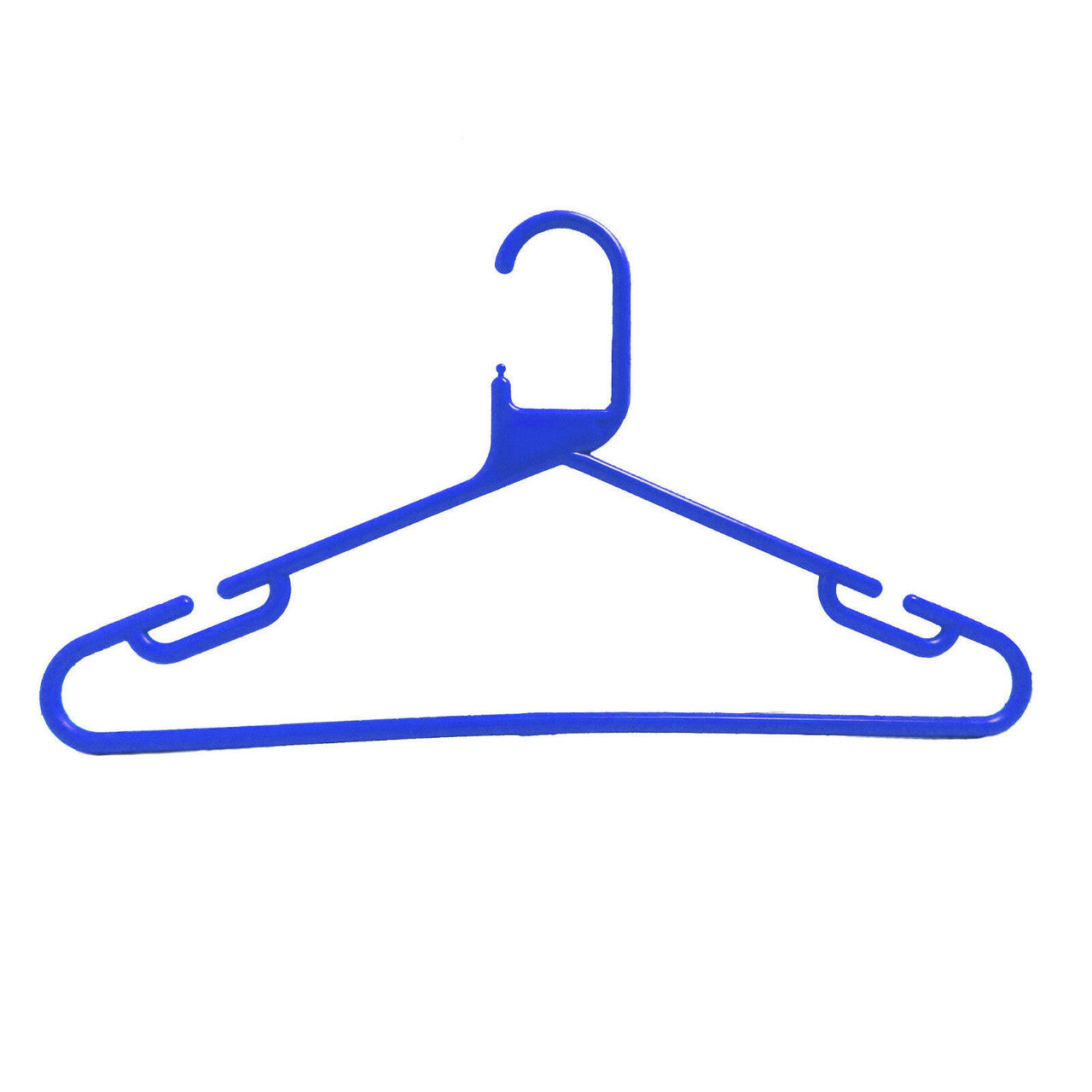 100x Blue Strong Heavy Duty Plastic Coat Hangers, Suit, Trouser Etc Garment Clothes Hanger